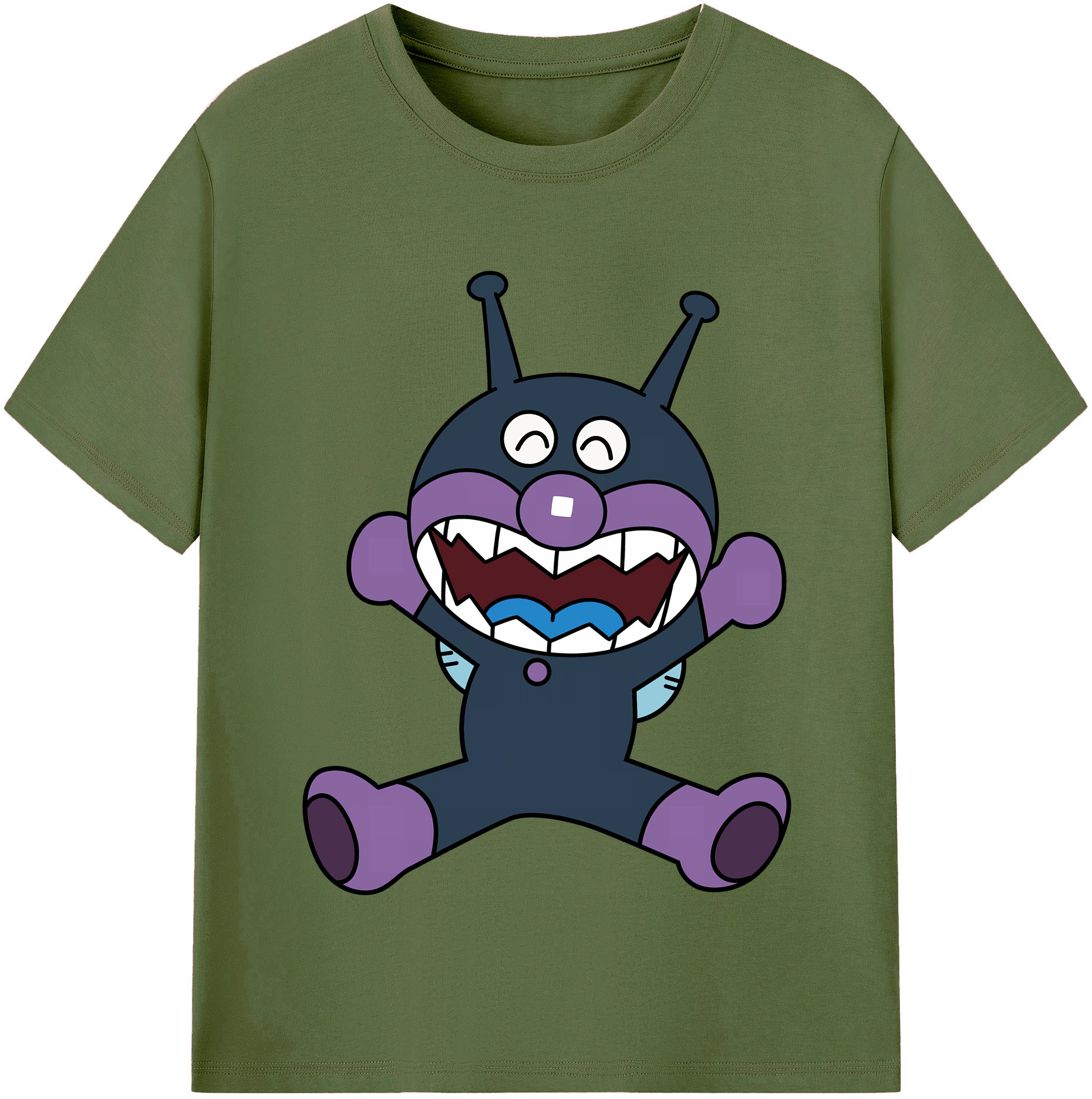 （画像用） アンパンマン Anpanman 綿100％半袖Tシャツ（フロントプリント）